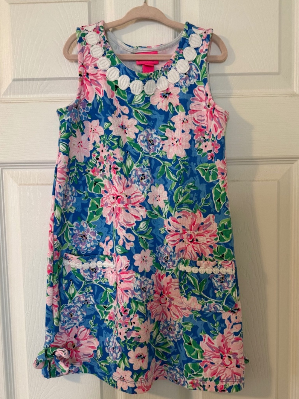 Girls Lilly Pulitzer mila Spring In Your Step Floral Shift Dress Size M 6-7